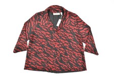 Chico's Travelers Collection Crushed Alexa Jacket Size 3 XL Rouge Red Textured N picture