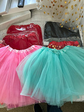 Girls Tulle Tutu Skirt Lot Elastic Waistband Multi-Color Gold Polka Dots picture
