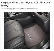 Genuine OEM Hyundai Santa Fe Floor Mat Sets (2019-2022) | S2F14-AU000 NNSS picture