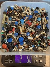 1 lb of Mixed 1970s/80s Scrap Capacitors Silver, Mostly Tantalum Art Recovery picture