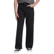 Levi's Boy's Black Loose Straight Stretch Denim Jeans Size 12 26x27 picture