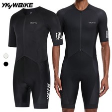 YKYWBIKE Men's Aero Cycling Skinsuit Short Sleeve Triathlon Quick Dry Breathable picture