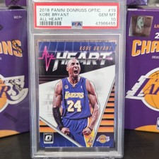 Panini 2018 Donruss Optic Kobe Bryant All Heart #19 Lakers PSA 10 Rare picture