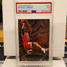 Fleer Metal Michael Jordan Metal Shredders 1996-97 #241 PSA 7 Chicago Bulls picture