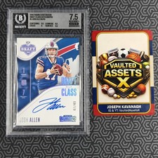 2018 Josh Allen Contenders Draft Class RC Dual Auto Error /49 BGS 7.5 Auto 10 picture