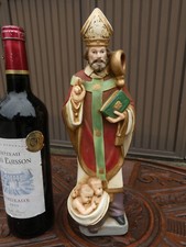 Antique Saint Nicholas Children Statue french chalk rare picture