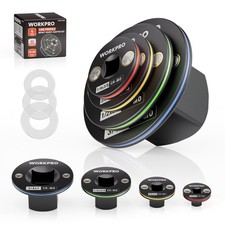 WORKPRO 4-Piece Low Profile Impact Socket Adapter Set | Magnetic Stubby Socket picture