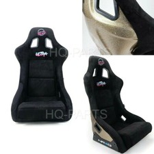 NRG PRISMA FIXED BACK BUCKET RACING SEAT FRP-302BK-ULTRA ALCANTARA BLACK LARGE picture