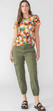 NWT $99 new SANCTUARY Rebel Hiker Green Cargo Jogger Pants Womens 27 Utility picture