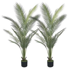2Pcs150CM Tall Faux Areca Palm Large Green Plant for Office Interior Space Decor picture