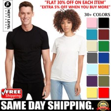 Next Level Unisex 100% Cotton Men's Premium Fitted Crew Neck T-Shirt - 3600 picture