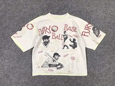 Furyo American Baseball Legends Vintage Art Logo Oversized T Shirt 1980 80s picture
