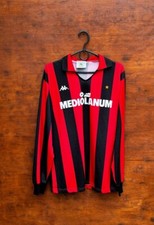 AC MILAN ITALY 1989 1990 HOME FOOTBALL SHIRT JERSEY KAPPA SIZE XL ADULT LONG picture