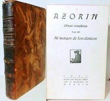 AZORÍN. Al margen de los clásicos. Madrid, Caro Raggio, 1921. Obras Completas XV picture