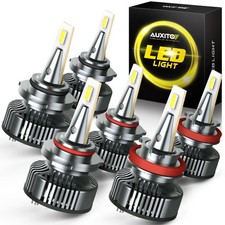 6/12x AUXITO H11 9005 9006 Combo LED Headlight Lamp High Low Beam 6000K White XH picture