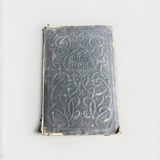 1912 Antique Holy Bible American Bible Society Tarter McGahan Family Records Rec picture