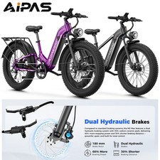 Aipas M1/M2 Max Electric Bike 1800W 48V 17.5Ah 85Mi 26 Fat Tire Hydraulic Brake picture