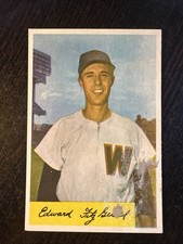 1954 BOWMAN #168 ED FITZGERALD SENATORS POOR *Hot Corner Vintage* picture