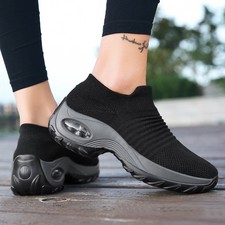 Women's Orthopedic Walking Shoes Slip On Arch Support Comfort Sneakers Breathabl picture