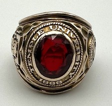Vintage 1958 Temple University Balfour Class Ring 24.09g Size 7 Stamped 10K picture