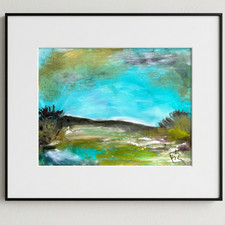 Original Abstract Landscape Acrylic Painting 