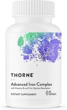 THORNE Advanced Iron Complex, Chelated Iron Supplement, 60 Capsules Exp.07/28 picture