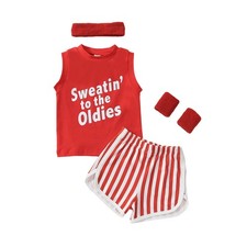 Kuriozud Baby Halloween Outfit Tank Top Shorts Red 12-18M picture