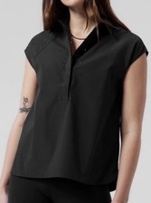 NWOT HTF Cute Athleta Sol Top M Black Top Relaxed Size Medium Ret. $98 picture