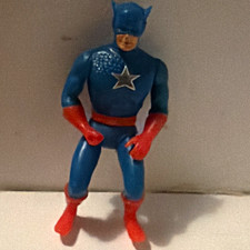 Mego Captain America Plastic Action Figure - Blue Red 1974 Hong Kong picture