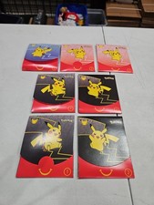 2021 McDonald's Pokemon Unopened Packs With Stickers and Case - U Get All 7  picture