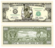 Million Dollar Bills-200 Pack -The Original Best Novelty Million Dollar Bill picture