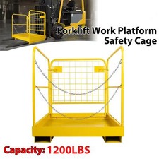 Forklift Safety Cage Foldable Work Platform Basket 36x36in 1200lbs for Aerial picture