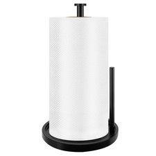 STWWO Countertop Paper Towel Holder Black Stainless Steel picture