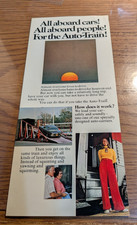 VINTAGE ORIGNAL  AUTO TRAIN ADVERTISING BROCHURE, NOT AMTRAK. picture