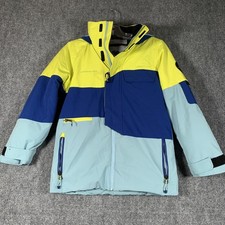 Obermeyer Ski Jacket Youth 8 Multicolor Colorblock Insulated Hooded Winter picture