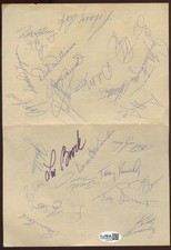 Lou Brock Keith Hernandez, Staub, Murray Multi Signed Cut Autograph JSA picture