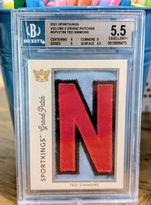 2021 SPORT KINGS VOL 2 GRAND PATCH TED SIMMONS HOF 1/1 GU 