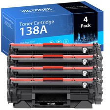 [WITH CHIP]1-4PK 138A W1380A Toner Cartridge for HP Laser Jet Pro MFP 3101fdw picture