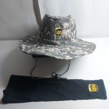 UPS United Parcel Service Apollo Digital Camouflage Safari Hat + Cooling Sleeve picture