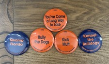 5 Vintage Auburn Pinback Buttons 2.25” AU Football 1989-1994 SET picture