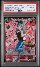 2022 DRAGON BALL SUPER CARD GAME FEST 2021 VAULT SET BULMA THE BUNNY GIRL PSA 8 picture