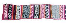 Vintage Guillaume de Mons Made In France Multicolor Scarf Zig Zag Boho Scarf picture
