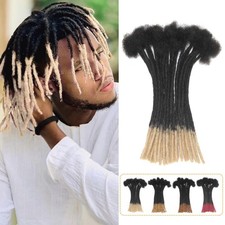Likimiya 0.4 Cm Loc Extensions Human Hair 8 Inch 30 Strands T1B/613 Ombre picture