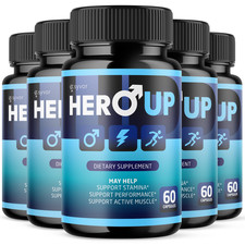 (5 Pack) Hero Up for Men Advanced Max Formula Vitamin Supplement 300 Capsules picture