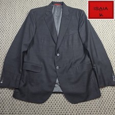 Isaia Napoli Mens 58R 100% Wool Windowpane Blazer Sport Coat Made in Italy picture