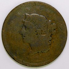 1839 Coronet Head Large Cent Booby Head k369 picture