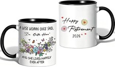 Retirement Gifts For Women 2026, Funny Retirement Gifts for Men, Retired Mug for picture