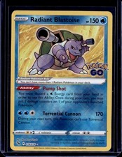 Radiant Blastoise 018/078 Radiant Pokemon GO Pokemon Holo Near Mint picture