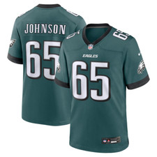 NWT Men’s #65 Lane Johnson Midnight Green Team Game Stitched Jersey++ picture