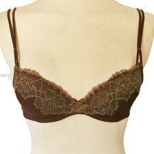 Andres Sarda Women's Ladies Bra BNWT Purple Wine Size 32B Eden Rock Lace Padded picture